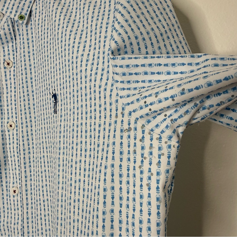 William Murray Performance Golf Novelty Beet Print Collared Button up casual - Picture 10 of 12